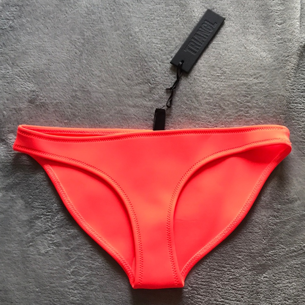 Neon Orange Triangl Bikini Bottom